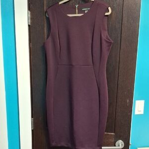 Andrew Marc Deep Purple Midi Dress